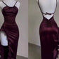 Lila Fashion Chic Hosenträger Lange Elegante Sexy Bodycon Ballkleid Abendkleid Mode Party Kleid gh3449