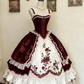 Robe de palais rococo rose verte et blanche gh6781