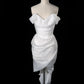 Weißes Homecoming-Kleid, kurz, stilvoll, Tüll, Ballkleid, Abendkleid, Geburtstagskleid, gh4473