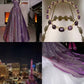 Purple shiny elegant long graduation gown evening gown gh6812