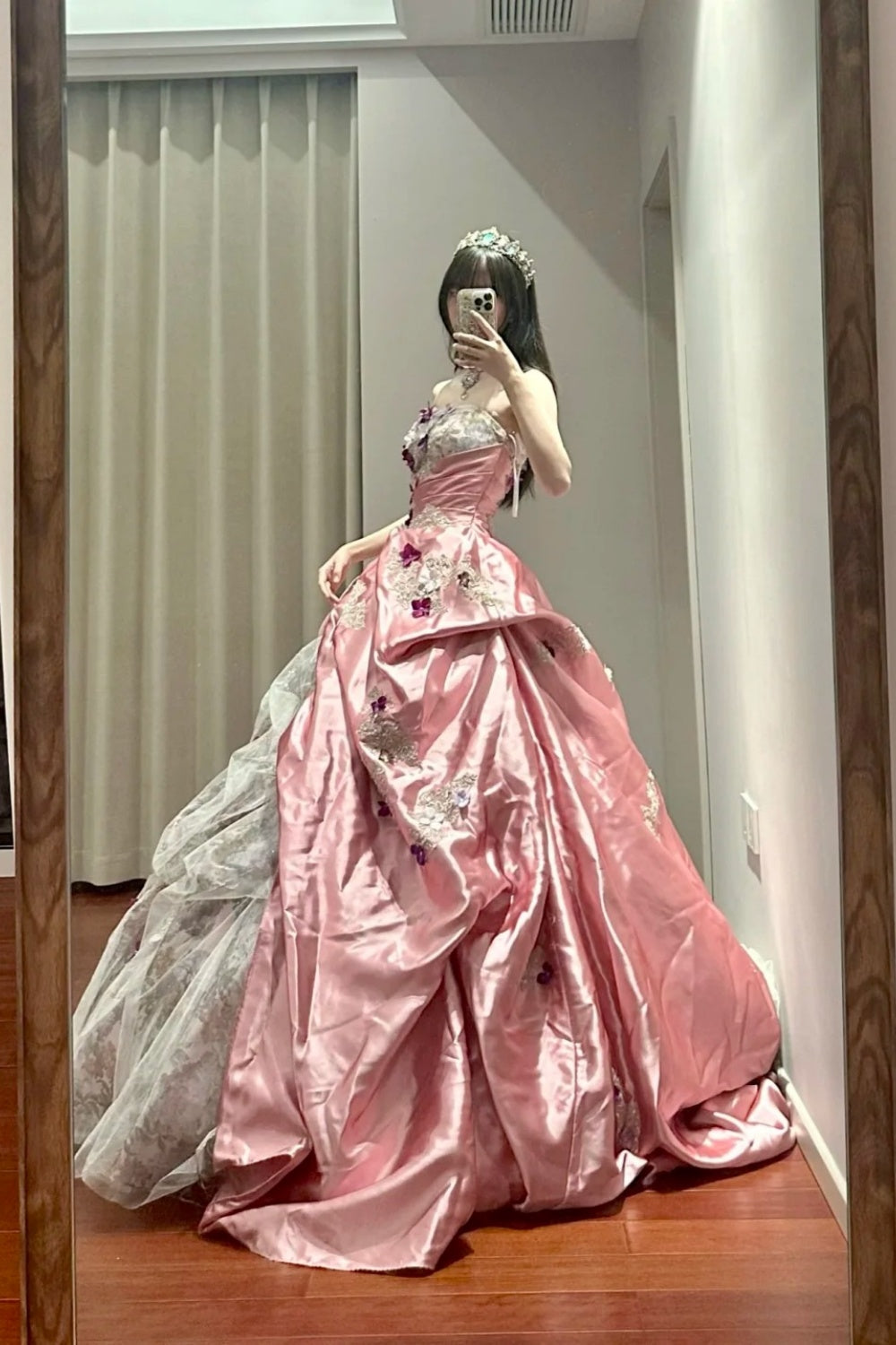 Pink Princess Long Ball Dress gh6659
