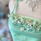 Light Green Camisole Fitted Waist Flared Evening Party Gown gh7134