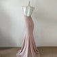 Robe de soirée longue rose élégante et brillante style sirène gh4475