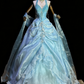 Mermaid Style Sea Blue Halter Pearl Tassel Ballgown - Ocean Theme Wedding & Cosplay Dress gh6557