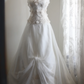 White Halter Beaded Waist-Cinched Slim Retro Long Ball Gown Evening Dress gh7118