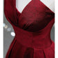 Robe de soirée longue en satin rouge, élégante et charmante, simple et élégante, longueur au sol, gh3725