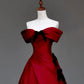 Girlhomeshops - Robe de soirée longue en satin avec nœud rouge gh5115