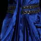 Blue Spaghetti Strap Fitted Waist Satin Sexy Prom Dress, Evening Party Gown gh7310