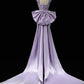 Girlhomeshops-Lila Kleid Elegantes Kleid Satinkleid Langes Kleid Formales Ballkleid Ballkleid Anmutiges Kleid gh5308