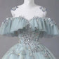 Girlhomeshops-Hellgrünes, florales Perlendekor, langes Chiffon-Tüll-Abschlusskleid, Zeremoniekleid für Erwachsene, Ballkleid, Abschlussballkleid, Kleid für 16-Jährige, Modellkleid gh5310
