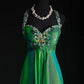 Green Gradient Exquisite Bead Decoration Long Formal Dress gh6768