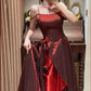 Robe de soirée longue en satin et tulle à fleurs, tenue de bal, de remise de diplôme, bordeaux, exquise, perlée, gh4255