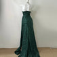 Robe de soirée longue à paillettes, verte, simple, élégante et à la mode, longueur au sol, robe de bal, gh3727