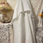 White exquisite bead long satin ball dress, evening dress, wedding dress gh4511