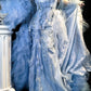 Retro elegant long evening gown, mermaid princess maximalism gh6846