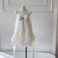 Robe de soirée courte en mousseline de soie fantaisie blanche, tenue de fête en plein air, gh4764
