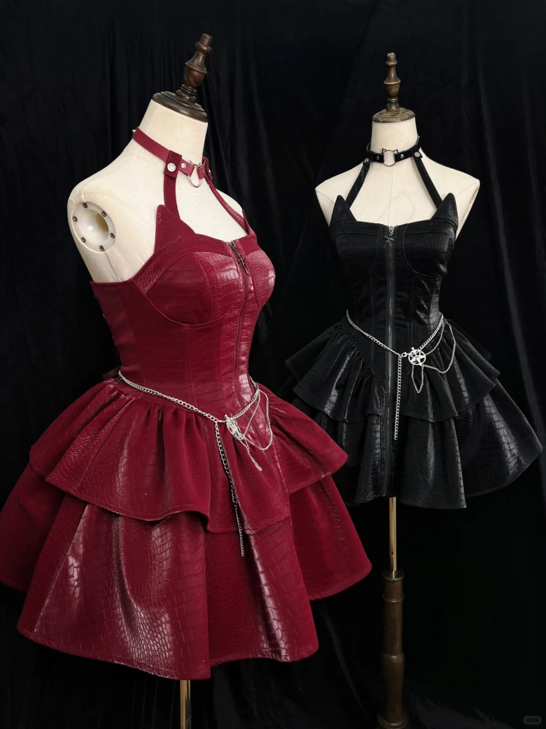 girlhomeshops-Schwarz/Rot Kurzes Homecoming-Kleid Halloween-Partykleid Halloween-Kostüm-Outfit Halloween gh5771