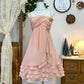 Robe courte en tulle à volants et motif floral rose, jolie robe de soirée, d'anniversaire, gh4262
