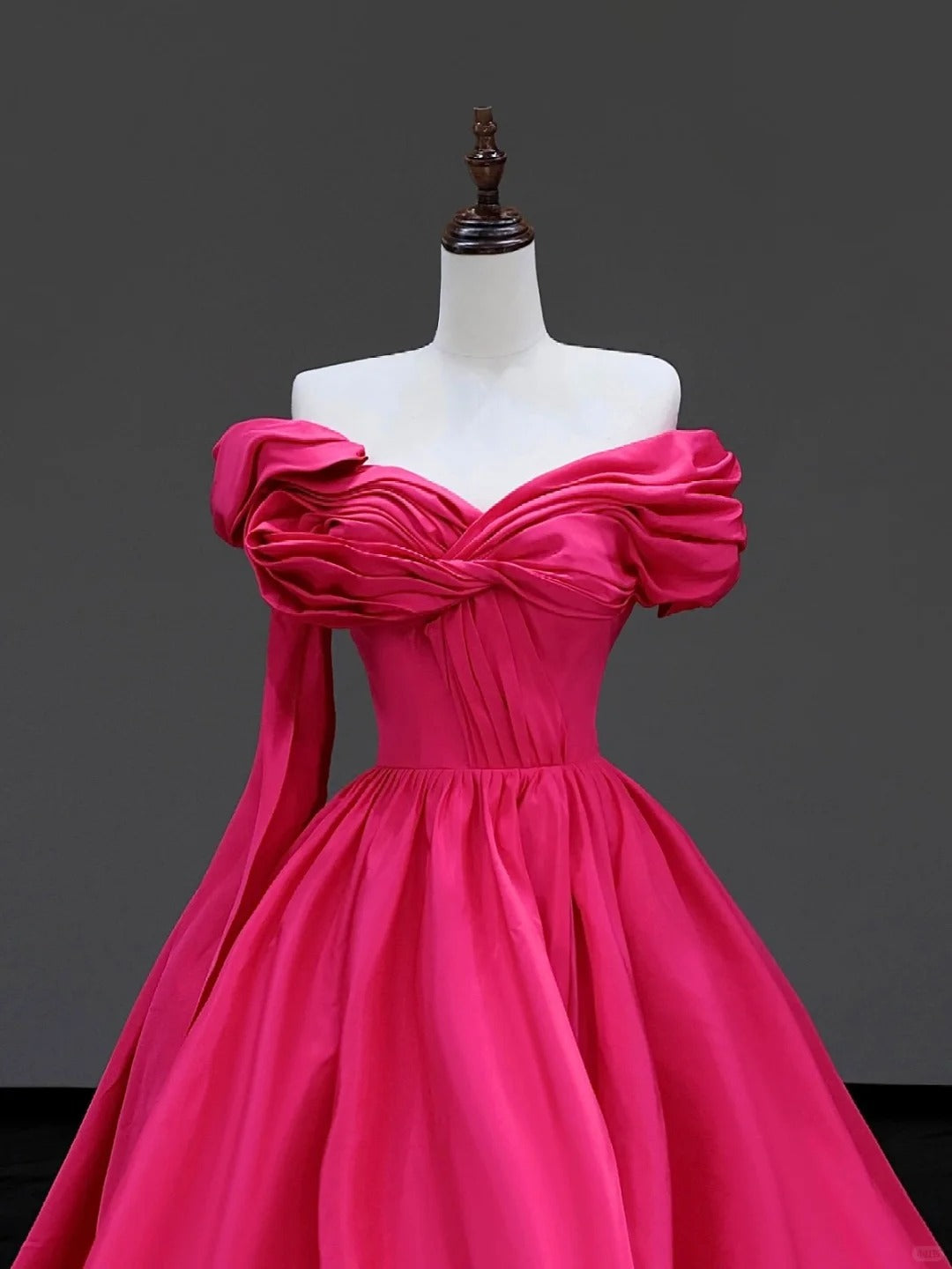 Girlhomeshops -Pink elegant long satin prom dress evening dress party dress gh5122