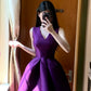 Robe de soirée courte en satin gh6640
