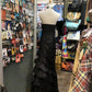 Black Fashion Vintage Elegant Straps Long Pleated Layered Satin Prom Dress Evening Dress Birthday Party Dress Graduation Dress gh4153