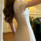 Rosa, perlenbesetztes, langes Satin-Geburtstagskleid im Vintage-Stil, Partykleid, kurzärmeliges Ballkleid, Abendkleid gh7080
