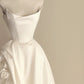 White satin long wedding dress gh6819