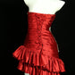 Homecoming dress vintage red beaded short satin beautiful prom dress evening dress party dress banquet dress gh4721