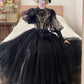 Dark Gothic Lace Tulle High Neck Long Sleeve Floor-length Ballgown Victorian Gothic Evening·Theme Party Dress gh6741