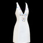Girlhomeshops-White exquisite and elegant fairy girl short satin homecoming dress birthday dress gh5374