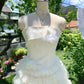 Girlhomeshops - Robe de bal longue en mousseline de soie blanche, robe de soirée, robe d'anniversaire, gh5048