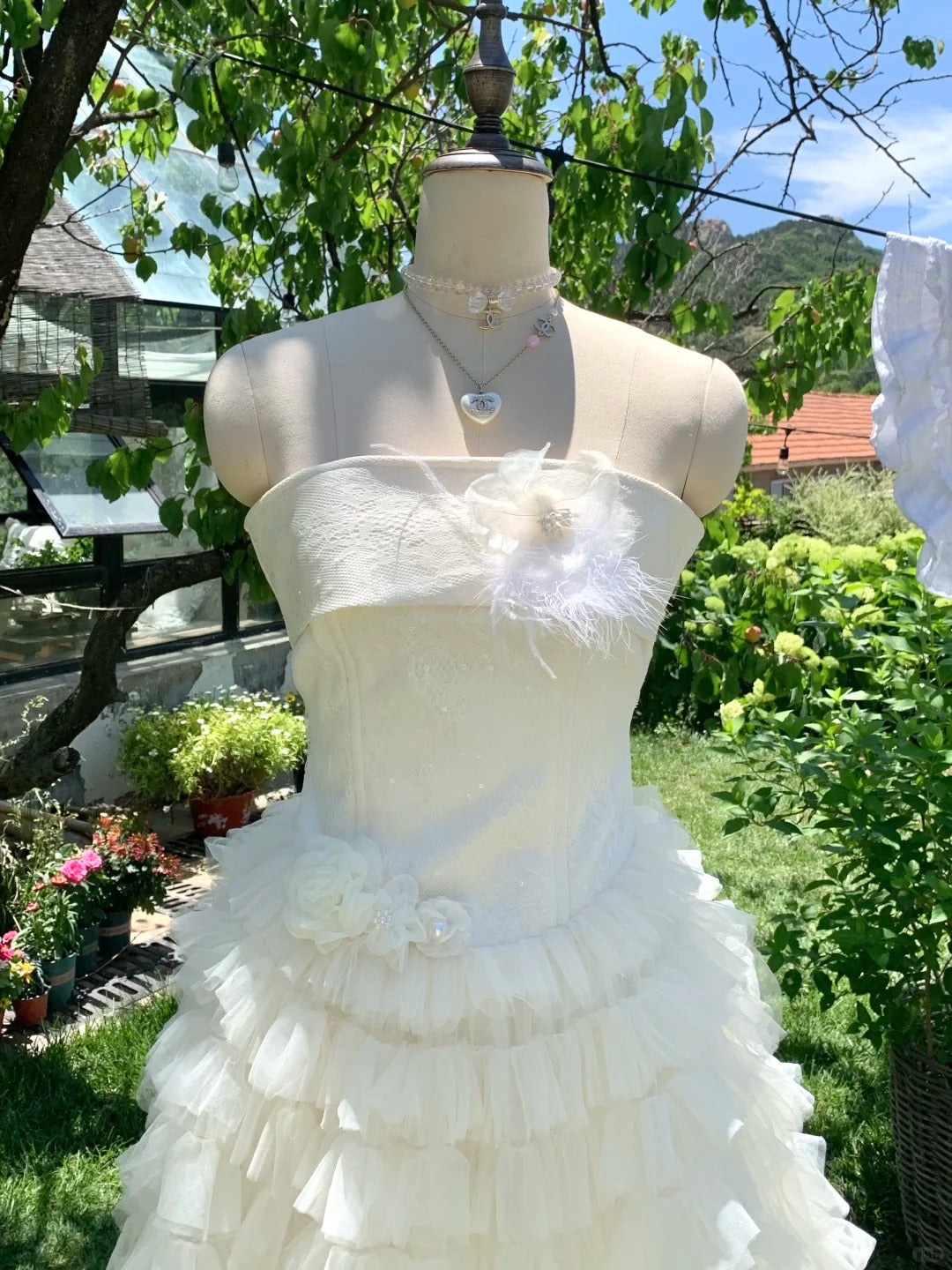 Girlhomeshops - Robe de bal longue en mousseline de soie blanche, robe de soirée, robe d'anniversaire, gh5048