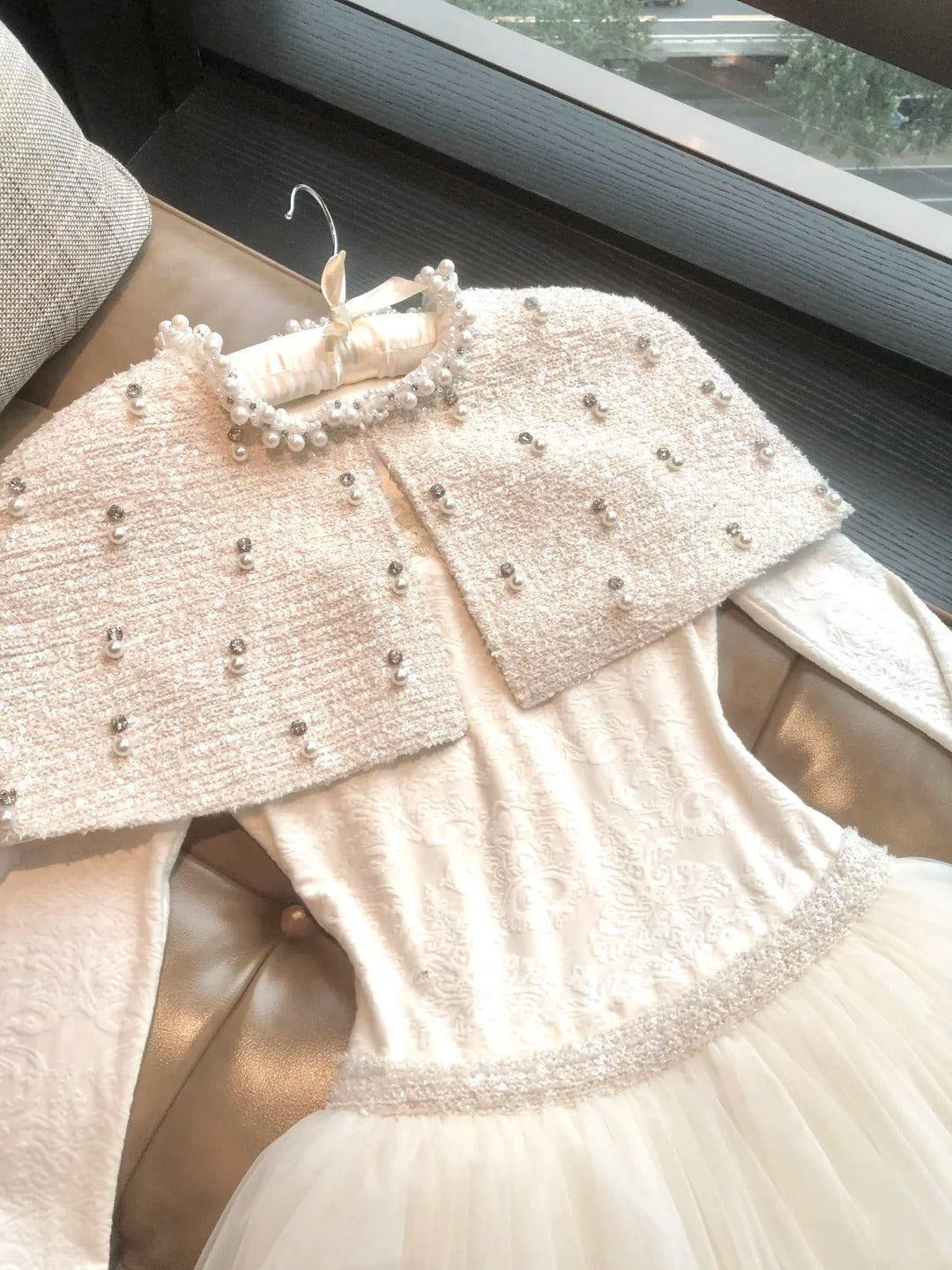 Girlhomeshops - Robe de princesse courte blanche en mousseline de soie, robe de soirée d'anniversaire, robe de huitième année, jupe de ballet petite princesse française gh5296