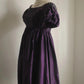 Purple Beaded Vintage Homecoming Dress Short Satin Prom Dress Evening Dress Graduation Dress gh4496