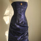 girlhomeshops-Blaues Meerjungfrau-Kleid, lang, Satin, Fischschwanz, Ballkleid, Prinzessin, Ballkleid, Abendkleid, gh5742