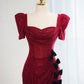 Red gorgeous shiny long floor-length sequined ball gown evening gown graduation gown gh4551