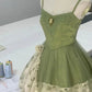 Green/Red Sweet Cute Elegant Pretty Spaghetti Strap Short Chiffon Homecoming Dress Prom Dress Evening Dress Party Dress gh4192