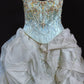 Girlhomeshops - Robe de bal princesse longue en tulle gris-bleu, magnifique, à la mode et élégante, avec des perles dorées, gh5325