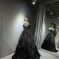 Girlhomeshops – Langes, schimmerndes Ballkleid aus Tüll mit Pailletten und schwarzem Silberverlauf, gh5109