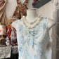 Girlhomeshops - Robe de soirée mi-longue en mousseline à fleurs bleues gh5247