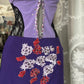Girlhomeshops - Robe de soirée courte en mousseline de soie à fleurs violettes gh5248