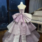 Funkelndes, mehrlagiges Prinzessinnenkleid, langes, formelles Ballkleid aus Satin gh6722
