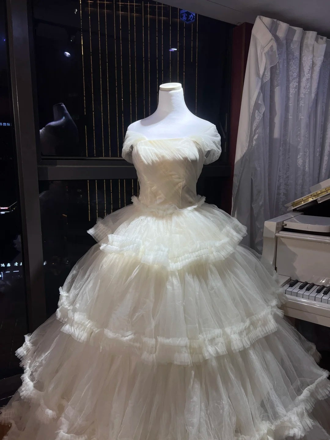Süßes langes Tüll-Prinzessinnenkleid gh6727