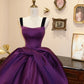 Purple Fashion Elegant Long Satin Ball Gown Evening Dress Prom Dress gh4239