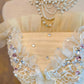 robe de cour longue en tulle dégradé jaune et blanc sans bretelles, ornée de dentelle et de strass (girlhomeshops gh6368)