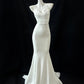 White Fashion Long Satin Prom Dress Evening Dress Party Dress gh4838