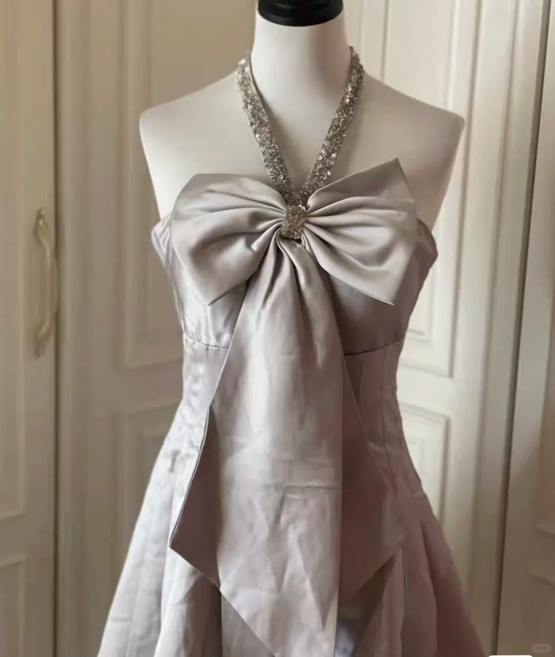 Rosa schönes und elegantes kurzes Heimkehrkleid mit Schleife, Rock, Ballkleid, Abendkleid gh4335
