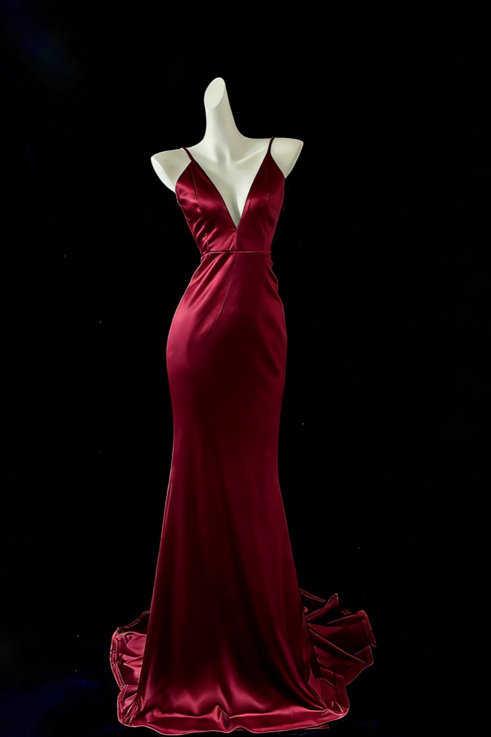 Robe de soirée longue en satin blanc style sirène, élégante, gh4474