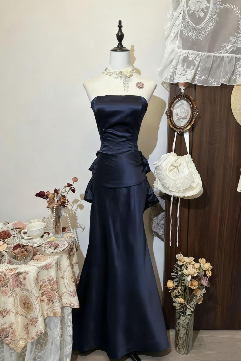 girlhomeshops-Neues marineblaues Abendkleid gh6121