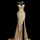 Robe sirène dos nu bleu scintillant style galaxie irisée - Robe de soirée et tapis rouge sur le thème des étoiles gh6570